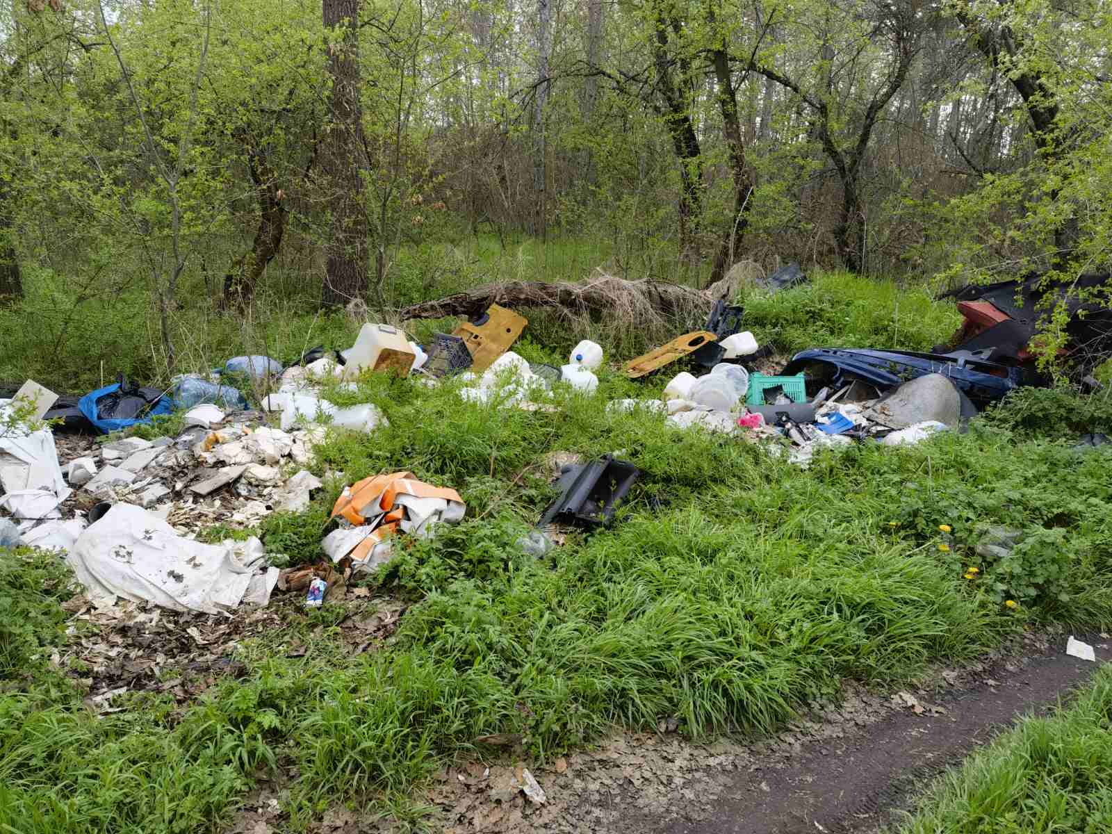 Снимка на незаконно сметище в Добрич - 9300, Околовръстен път, Лозята, Добрич, Добрич, Добрич
